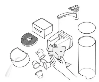 NESPRESSO Essenza Plus D Cherry Red -- drip tray