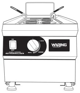 WARING COMMERCIAL WPC100 Electric Countertop Pasta Cooker Rethermalizer