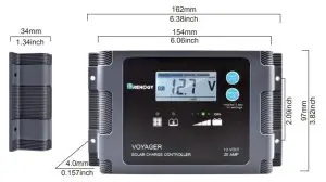 Voyager 20A PWM Waterproof PWM Controller-Dimensions