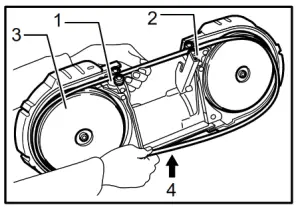makita DPB180 Cordless Portable Band Saw - back balde