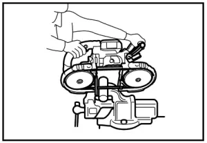makita DPB180 Cordless Portable Band Saw - workpiece