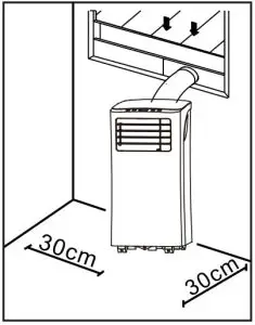 Domo-elektro DO263A Mobile Air Conditioning - conditioning on a solid and stable floor