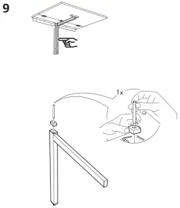 IKEA NORBERG Wall Mounted Drop Leaf Table - 10