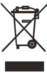 Westfalia 937373 Li-Ion Battery Rain Barrel Pump with Telescopic Suction Tube Instruction Manual - Disposal icon