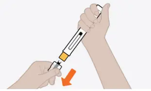 Nucala Injecting with the Autoinjector - needle cap