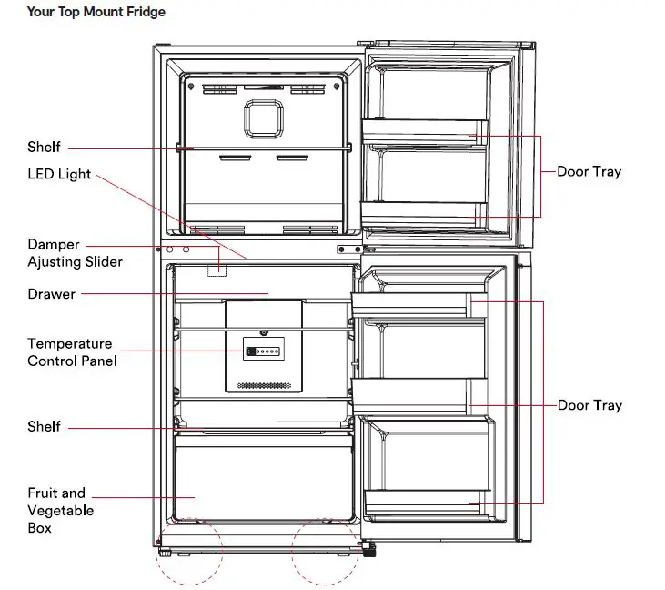 anko ATM203S 203 Litre Top Mount Refrigerator and Freezer-3