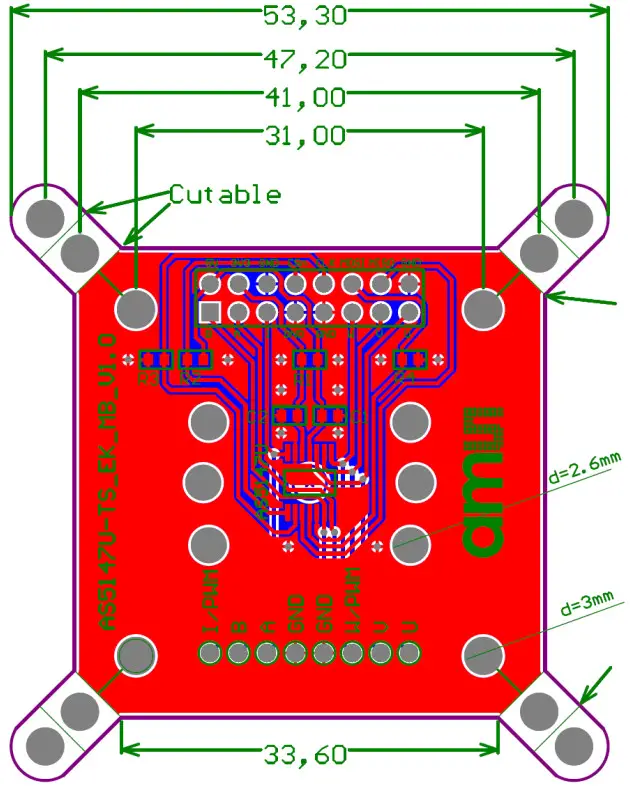ams AS5047U Motor Board - PCB Layout