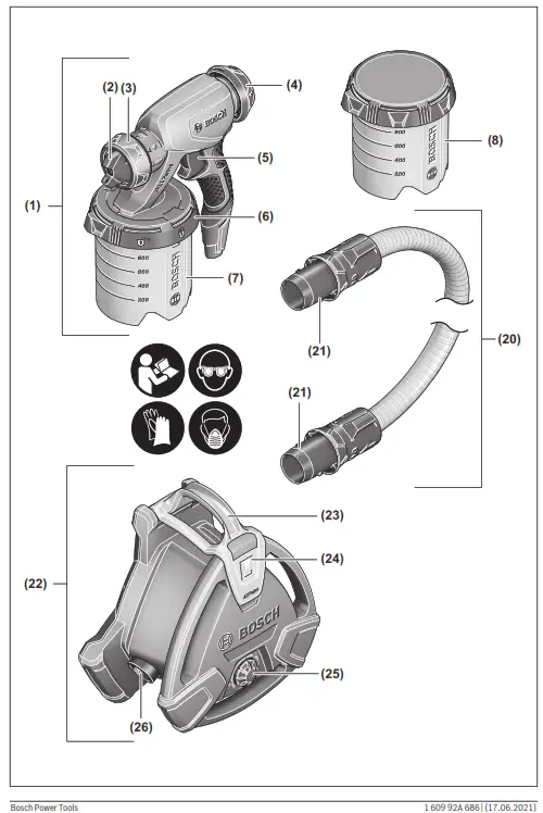 BOSCH PFS 5000 E Spray Paint System - Fig