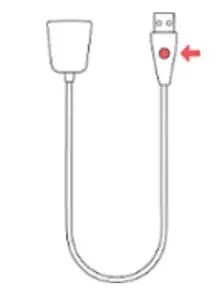 Press the button on your charging cable