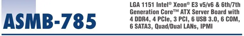 advantech ASMB-785 Manual
