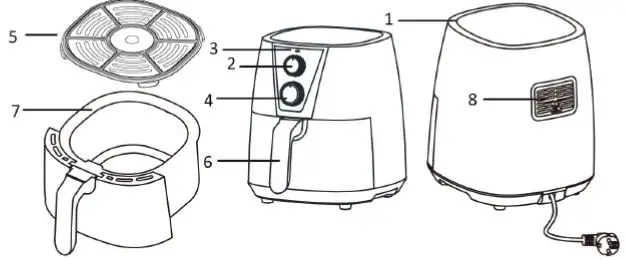 emerio AF-126667 Smart Fryer Fig1