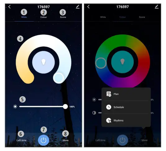 hama 176547 WiFi LED Light Lamp - options