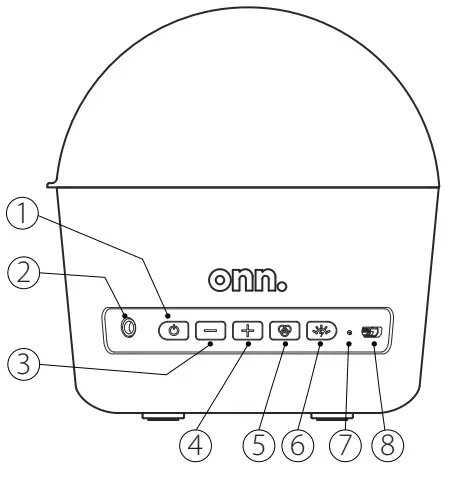 onn 100025111 Disco Lamp Speaker with Color White LED Lighting - fig 1