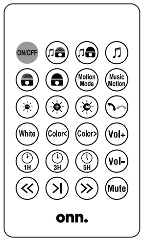 onn 100025111 Disco Lamp Speaker with Color White LED Lighting - fig 2