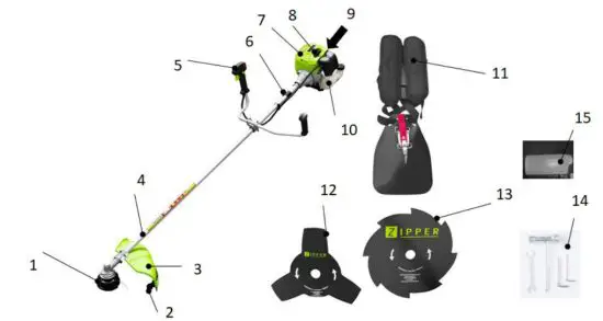 ZIPPER ZI MOS145JAK Brush Cutter - figure 1