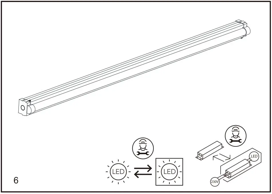 ROBUS RAE484018E-01 Alexander 48W 6ft LED Batten Fitting 4000K - figure 6
