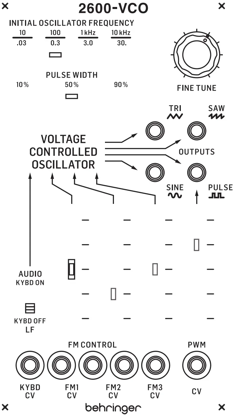 behringer 2600 CO Legendary Analog VCO Module for Eurorack