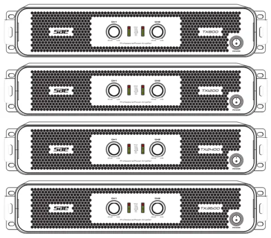 SAE TX800 TX1200 TX2400 TX3600 TX Series Power Amplifier - Fig 4