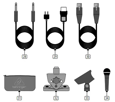 behringer Ultra-Compact 500-Watt 8-Channel Portable PA System - Controls 2