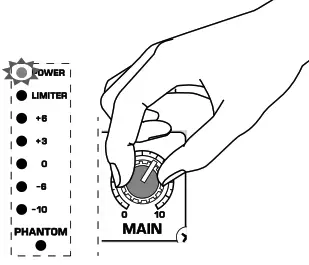 behringer Ultra-Compact 500-Watt 8-Channel Portable PA System - adjustments