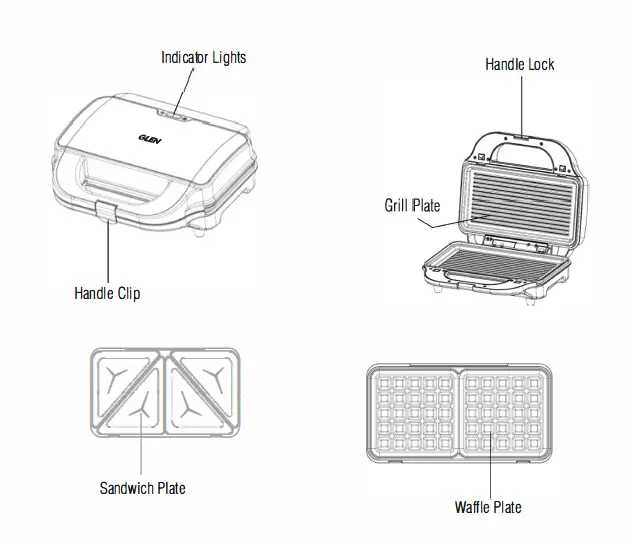 GLEN -SA -3030 -MULTI -SNACK- MAKER -1