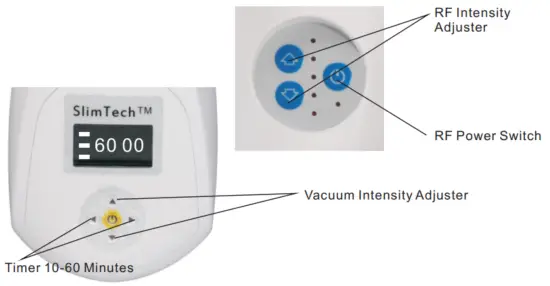 AAOCARE HKS909 Slim Tech Radio Frequency Vacuum Massage Roller - Contol Panel