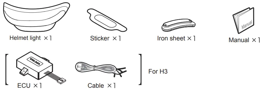 Steelmate BOT267 Helmet Light System - Includes