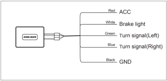 Steelmate BOT267 Helmet Light System - Wiring Diagram