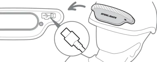 Steelmate BOT267 Helmet Light System - charging