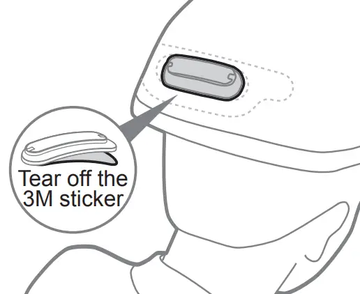 Steelmate BOT267 Helmet Light System - sticker