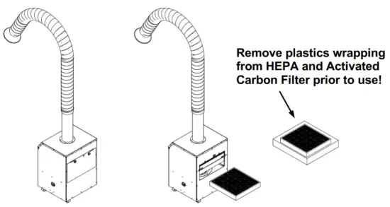 HealthyAir HA SSC G4 AE Source Capture Aerosol Extractor - Carbon Filter