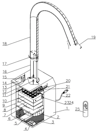 HealthyAir HA SSC G4 AE Source Capture Aerosol Extractor - Component Reference