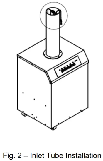 HealthyAir HA SSC G4 AE Source Capture Aerosol Extractor - Tube Installation