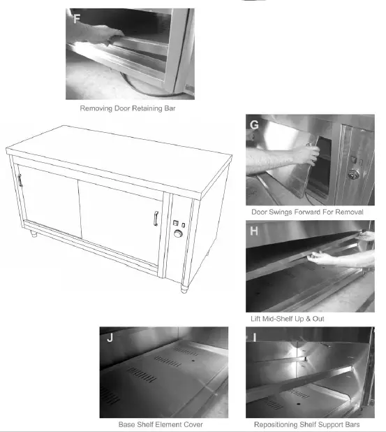 CED DL12HC Heavy Duty Plain Top Hot Cupboard-fig-3