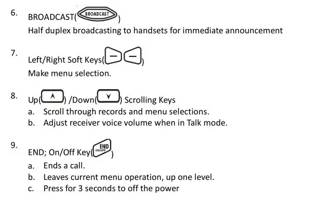 DuraFon PSL Digital Long Range Cordless System - Basic Handset Features 3
