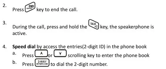 DuraFon PSL Digital Long Range Cordless System - Making a 2-Way or Intercom Call 2