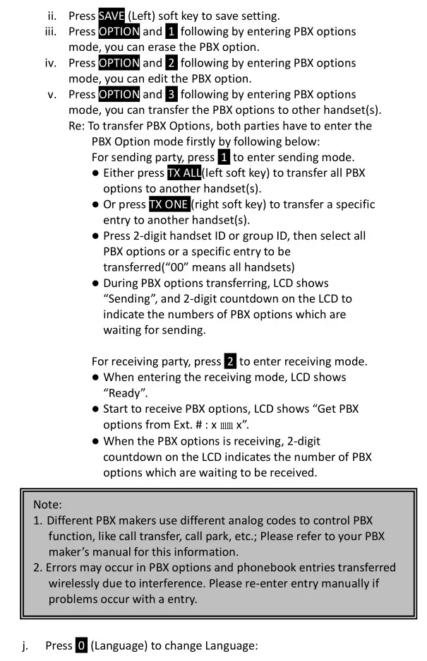 DuraFon PSL Digital Long Range Cordless System - Menu Operations-DuraFon PRO 5
