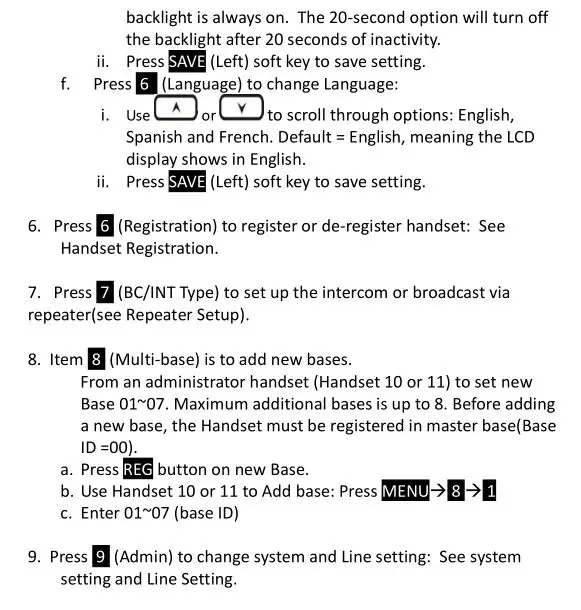 DuraFon PSL Digital Long Range Cordless System - Menu Operations-DuraWalkie 3