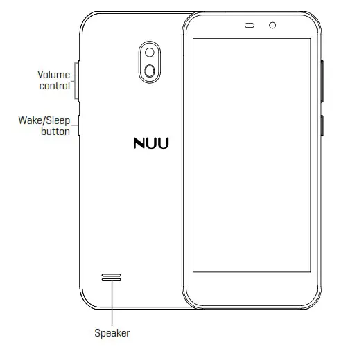 NUU N5005L Tab 5 Smart Tablet - Front Back