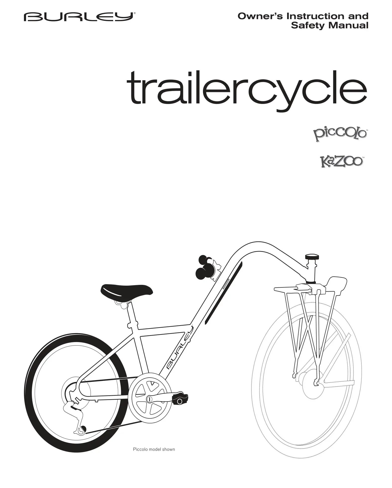 BURLEY Kazoo Trailercycle Instruction Manual
