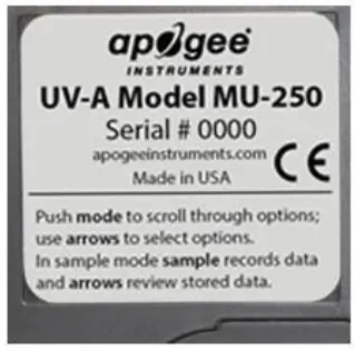 apogee INSTRUMENT MU-250 Ultraviolet Meter fig 1