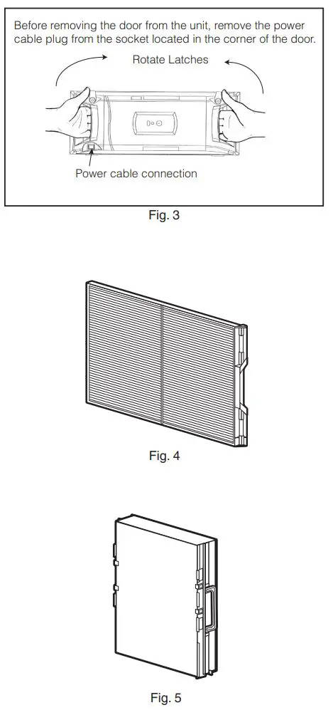 TRANE CleanEffects Whole House Air Filtration System User Guide - Fig 3,4,5