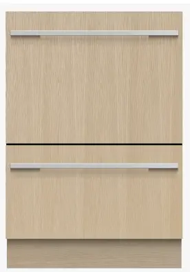 FISHER AND PAYKEL DD24DTI9 N 24 Inch Fully Integrated Panel Ready Double Dish Drawer-fig1