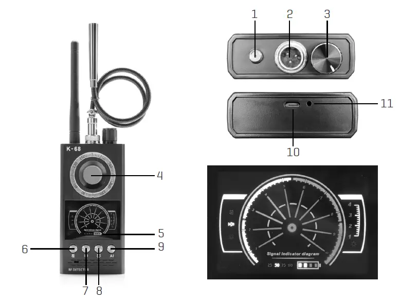 SHARPER-IMAGE-208119-Hidden-Camera-and-Bug-Detector-fig1