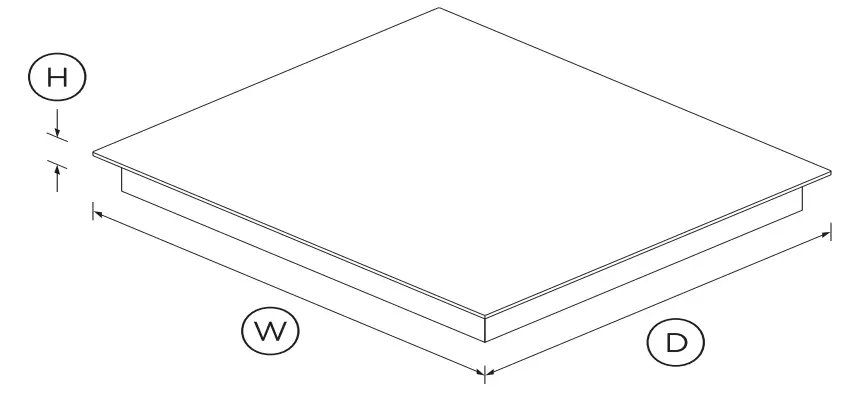 FISHER PAYKEL CI604CTB1 4 Zones 60cm Induction Cooktop - DIMENSIONS
