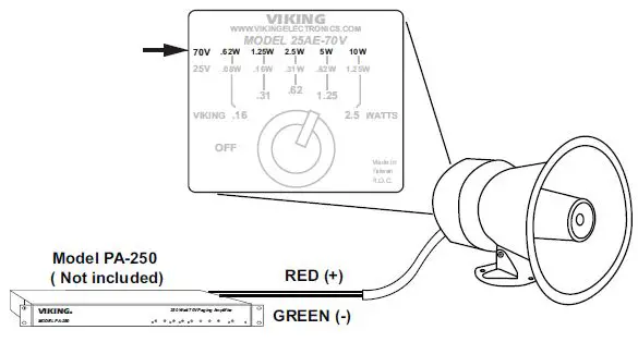 VIKING-ELECTRONICS-25AE-70V-12-Watt-Weather-Resistant-Paging-Horn-fig (2)