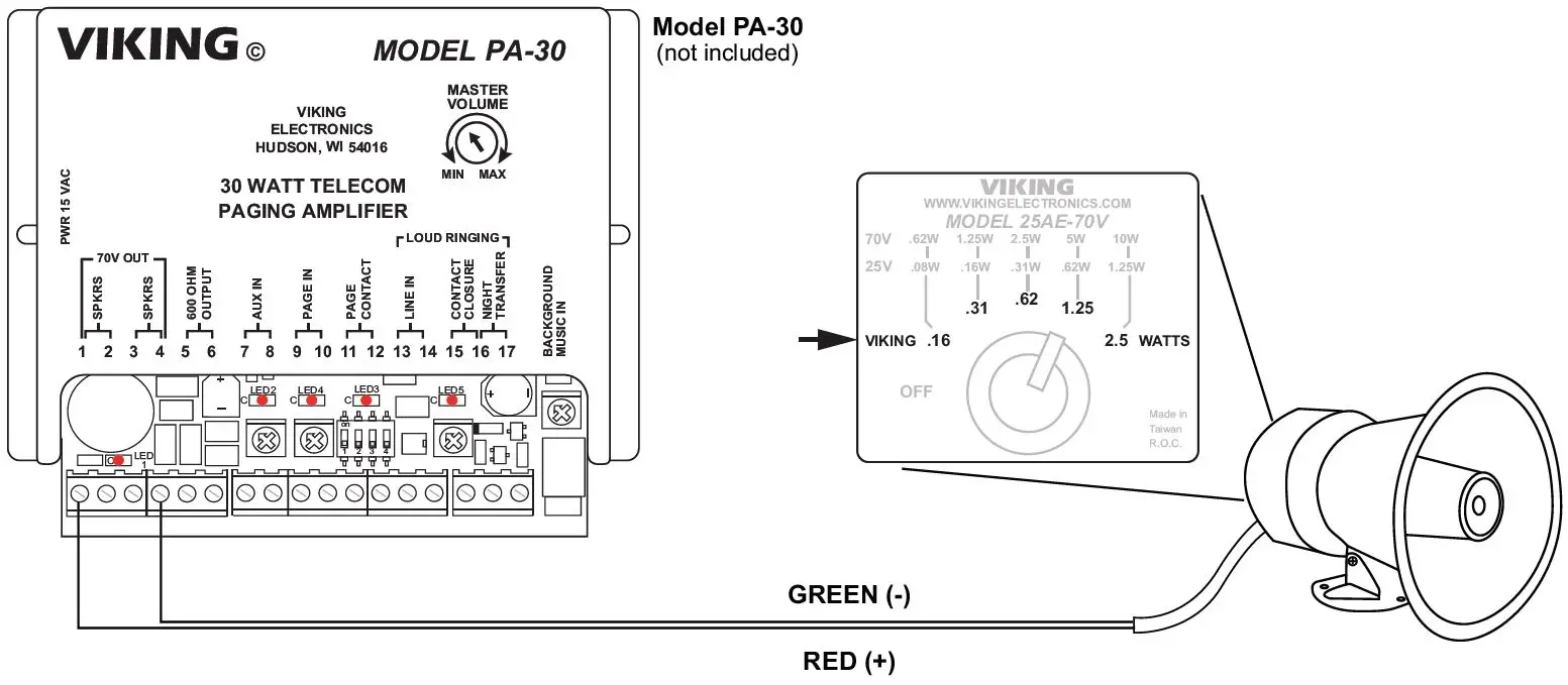 VIKING-ELECTRONICS-25AE-70V-12-Watt-Weather-Resistant-Paging-Horn-fig (4)