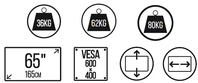 B-TECH-BT8601-Universal-Flat-Screen-Wall-Mount-with-Tool-Less-Height-Adjustment-fig-1