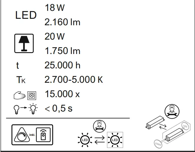 LeuchtenDireckt 14672-55 Sparkle LED Ceiling Light .1