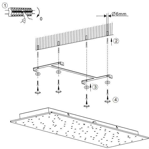 LeuchtenDireckt 14672-55 Sparkle LED Ceiling Light 3